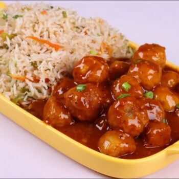 Potato Manchurian and Veg Fried Rice Restaurant Recipe