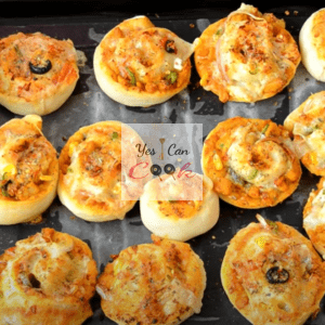 Pizza pinwheels by Yes I can cook