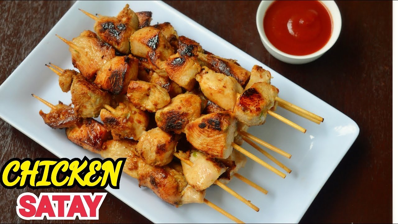Chicken Satay tasty fried chicken sticks for special events