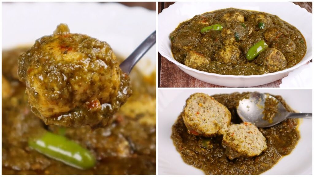 Meatballs and Spinach
