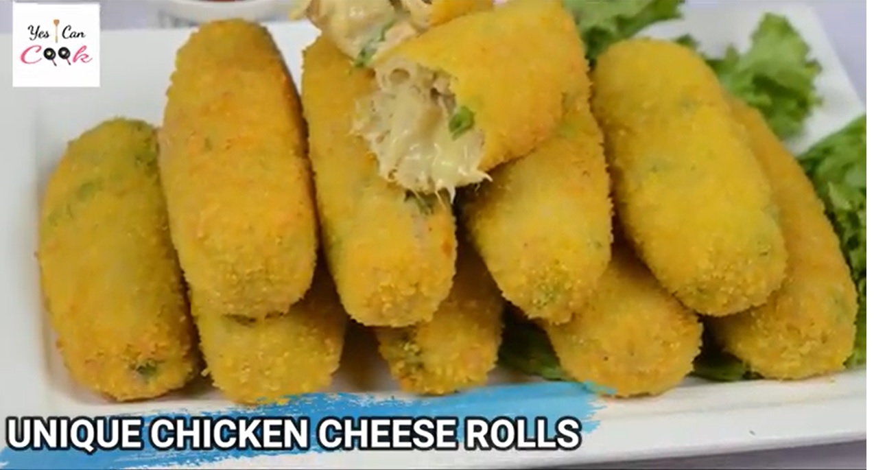 Unique Chicken Cheese Rolls Recipe