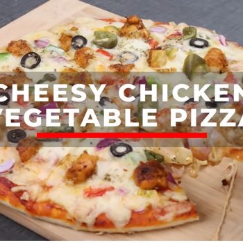 Cheesy Chicken Vegetable Pizza