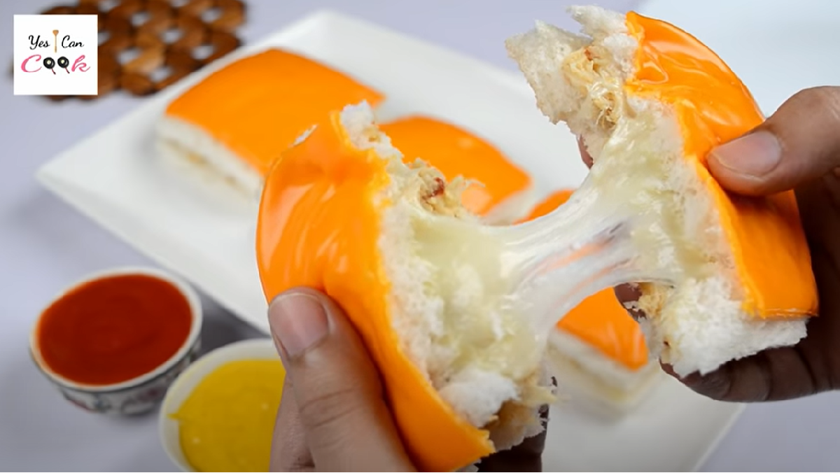 Delicious Chicken Cheese Patties made from bread slices YesicanCook